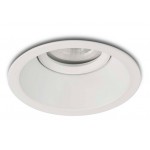 Foco basculante empotrar Konica 98mm Blanco, para Lámpara GU10/MR16